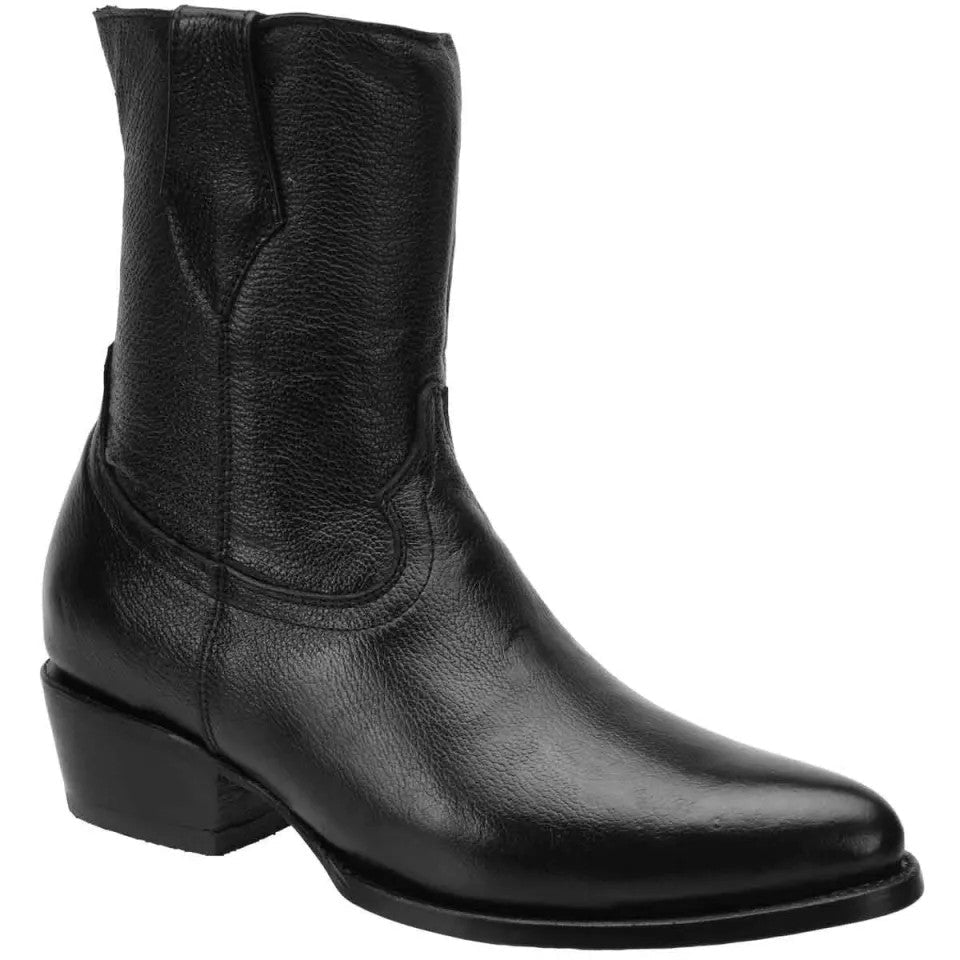 White Diamonds Men's Faux Deer Skin Skinny Boots – Black - OriginalWestern.com