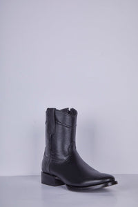 White Diamonds Men's Full - Grain Leather Botin Roper Casual Boots – Black - OriginalWestern.com