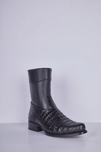 White Diamonds Men's Genuine Caiman Belly Diamond Boots – Black - OriginalWestern.com