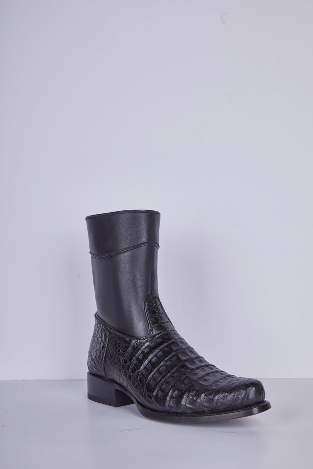 White Diamonds Men's Genuine Caiman Belly Diamond Boots – Black - OriginalWestern.com