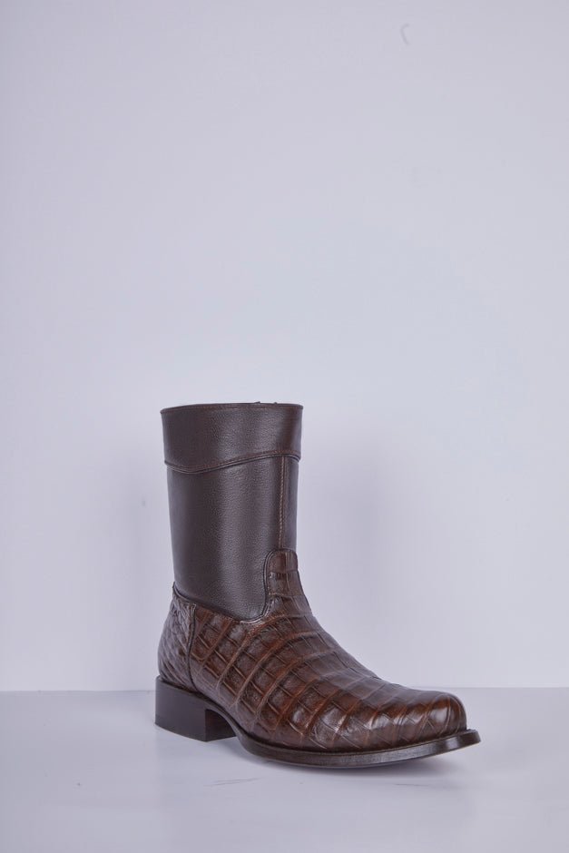 White Diamonds Men's Genuine Caiman Belly Diamond Boots – Cafe Brown - OriginalWestern.com