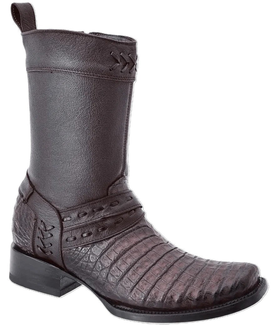 White Diamonds Men's Genuine Caiman Belly Exótico Belly Caiman Hudson MC/2 Boots – Cafe Brown - OriginalWestern.com