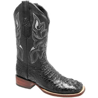 White Diamonds Men's Genuine Crocodile Square Toe Rodeo Cowboy Boots – Black - OriginalWestern.com