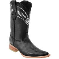 White Diamonds Men's Genuine Lizard Lizard Original Snip Bota Vaquera 3X Boots – Black - OriginalWestern.com