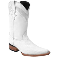 White Diamonds Men's Genuine Lizard Lizard Original Snip Bota Vaquera 3X Boots – White - OriginalWestern.com