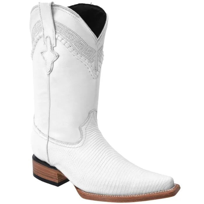 White Diamonds Men's Genuine Lizard Lizard Original Snip Bota Vaquera 3X Boots – White - OriginalWestern.com