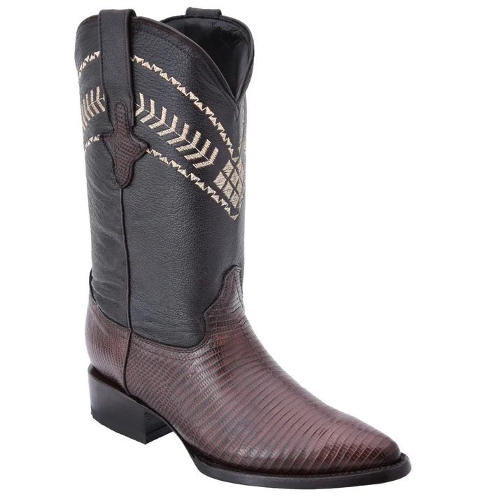 White Diamonds Men's Genuine Lizard Round Toe Cowboy Boots – Brown - OriginalWestern.com
