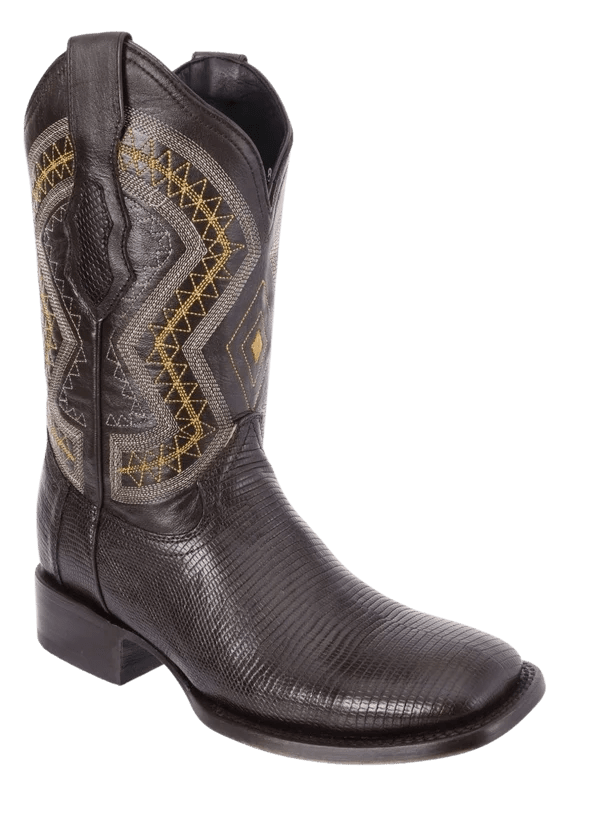 White Diamonds Men's Genuine Lizard Square Toe Rodeo Cowboy Boots – Brown - OriginalWestern.com