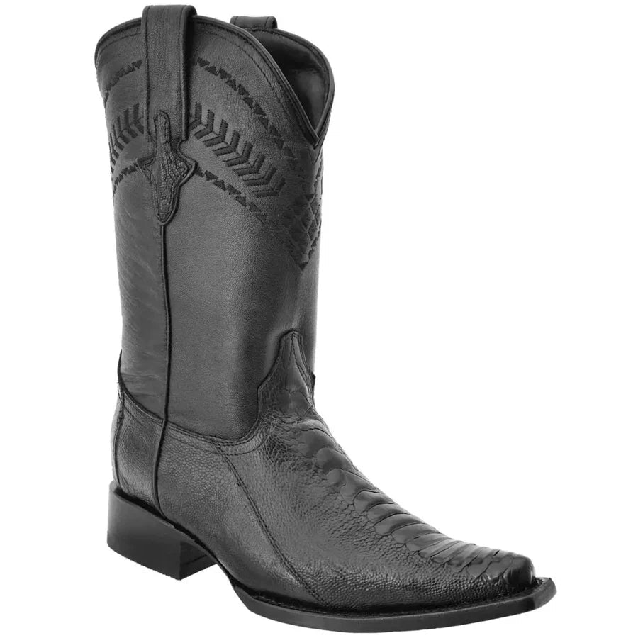 White Diamonds Men's Genuine Ostrich 3X Toe Cowboy Boots – Black - OriginalWestern.com