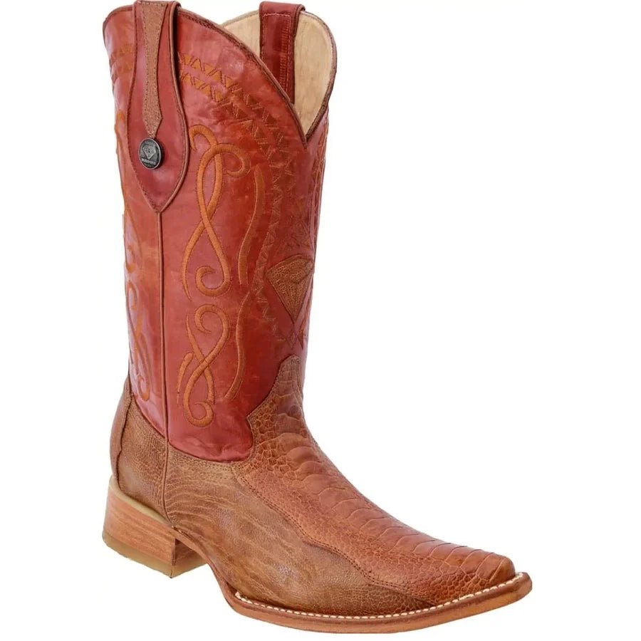 White Diamonds Men's Genuine Ostrich 3X Toe Cowboy Boots – Cognac - OriginalWestern.com