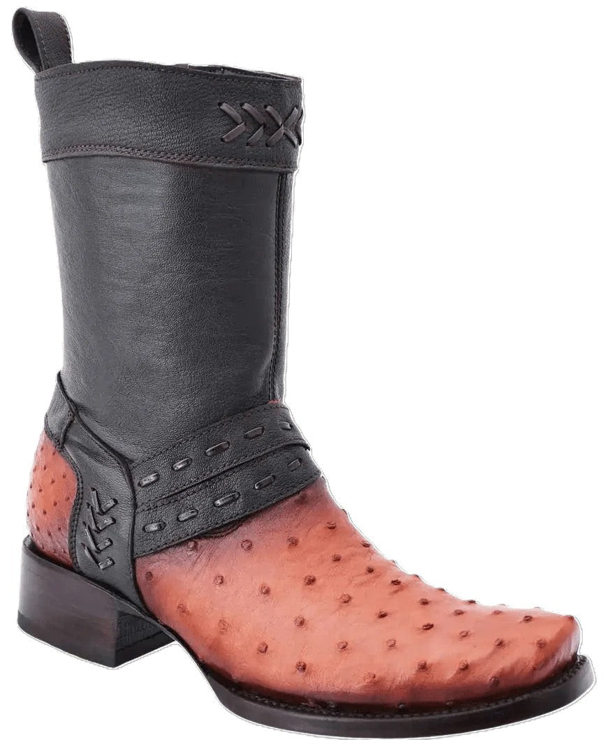 White Diamonds Men's Genuine Ostrich Avestruz Original Hudson Boots – Shedron - OriginalWestern.com