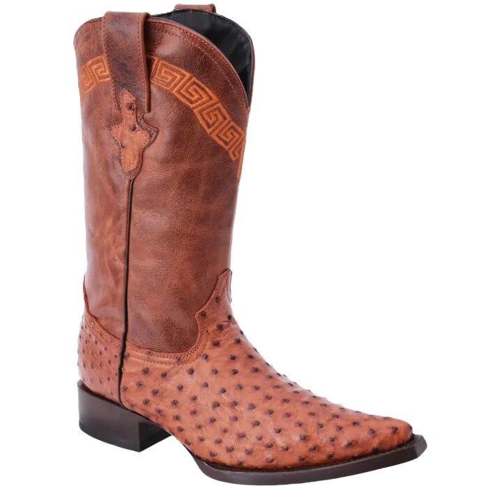 White Diamonds Men's Genuine Ostrich Avestruz Original Snip Bota Vaquera 3X Boots – Shedron - OriginalWestern.com