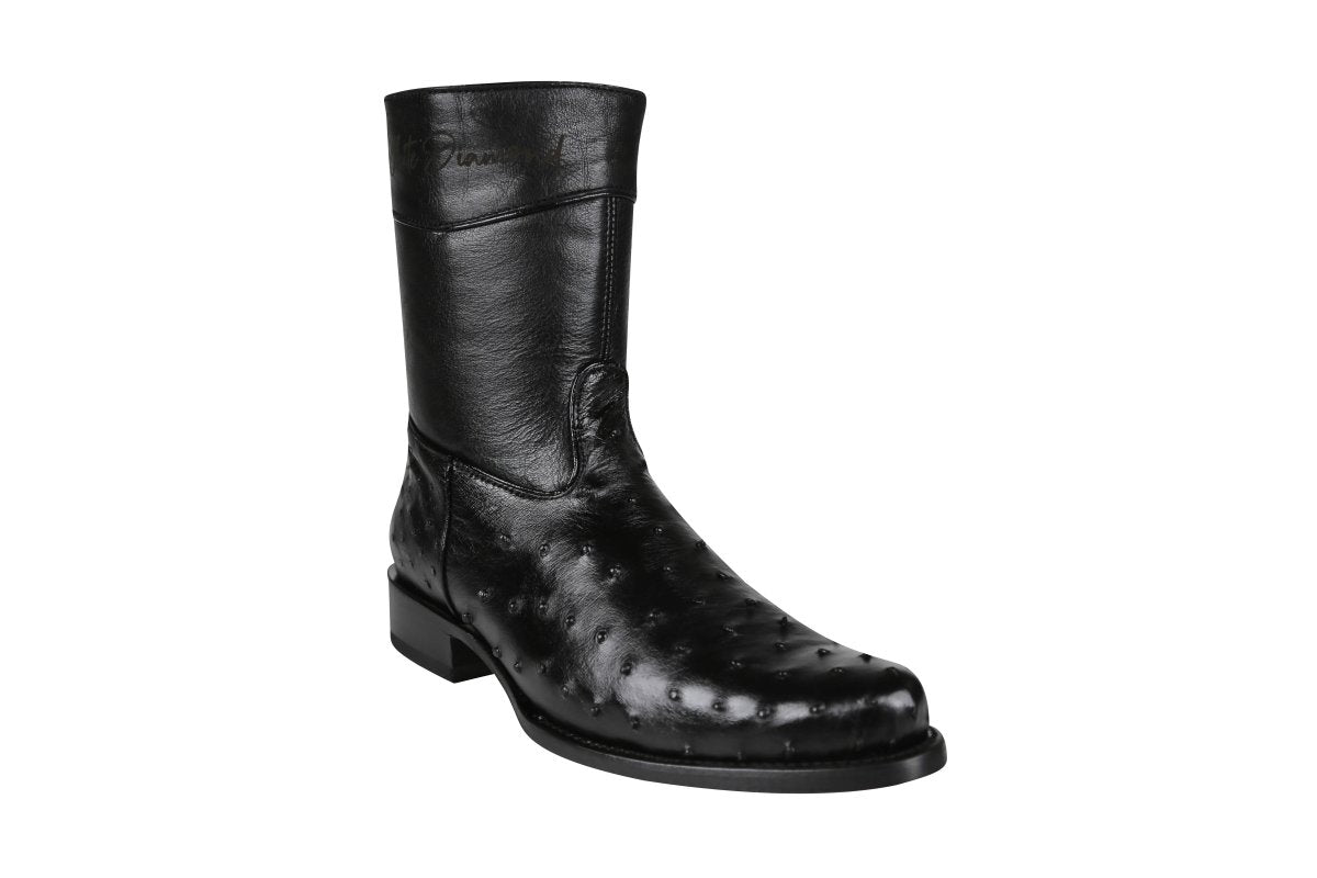 White Diamonds Men's Genuine Ostrich Diamond Boots – Black - OriginalWestern.com