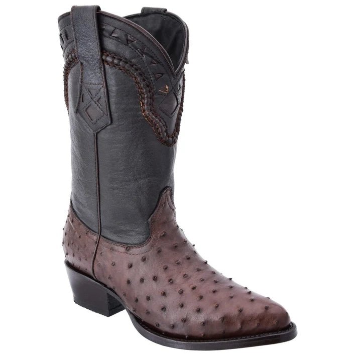 White Diamonds Men's Genuine Ostrich Original 900 Cowboy Boots – Brown Café - OriginalWestern.com
