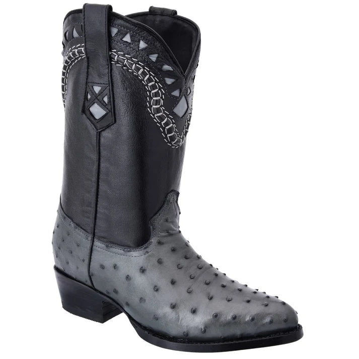 White Diamonds Men's Genuine Ostrich Original 900 Cowboy Boots – Grey - OriginalWestern.com