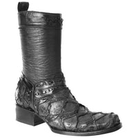 White Diamonds Men's Genuine Pirarucu Fish Piraracú Original Hudson Boots – Black - OriginalWestern.com