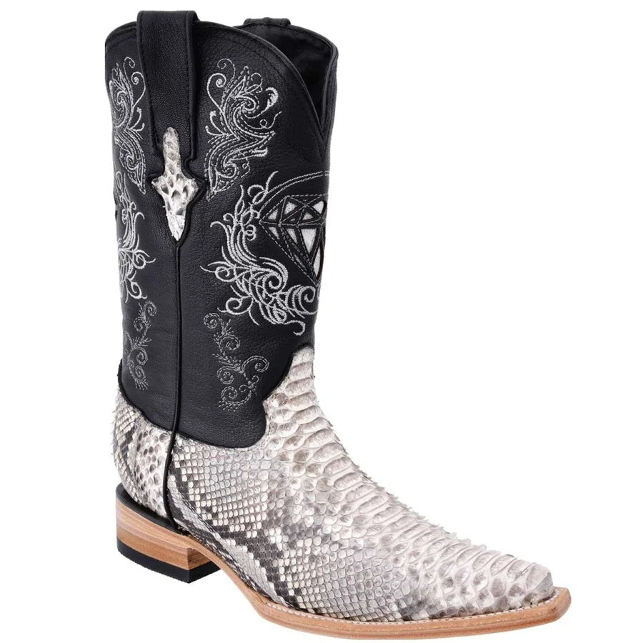 White Diamonds Men's Genuine Python 3X Toe Cowboy Boots – Natural - OriginalWestern.com