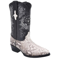 White Diamonds Men's Genuine Python Round Toe Cowboy Boots – Natural - OriginalWestern.com