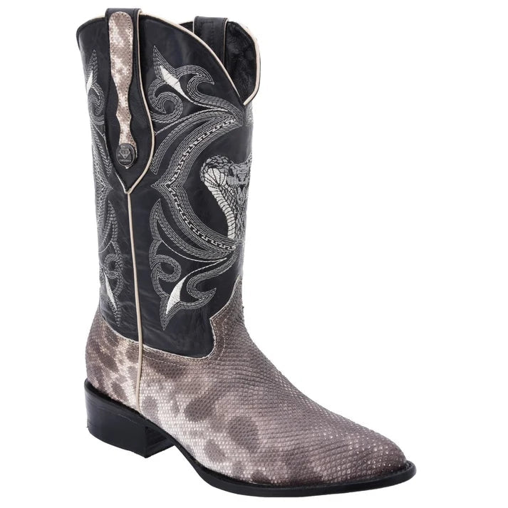 White Diamonds Men's Genuine Python Round Toe Cowboy Boots – Natural - OriginalWestern.com