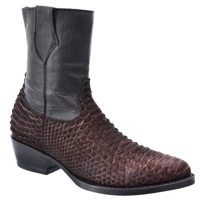 White Diamonds Men's Genuine Python Skinny Boots – Brown - OriginalWestern.com
