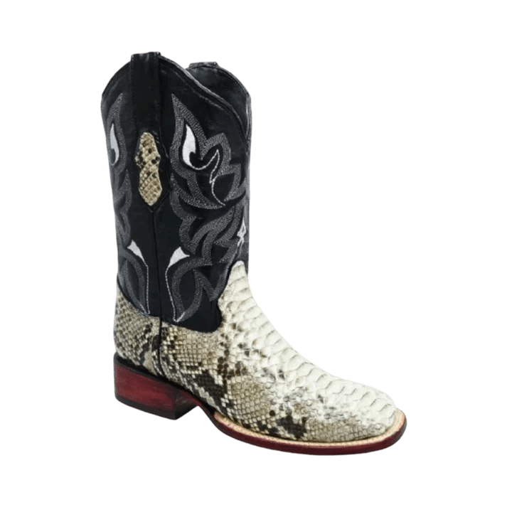 White Diamonds Men's Genuine Python Square Toe Rodeo Cowboy Boots – Natural - OriginalWestern.com