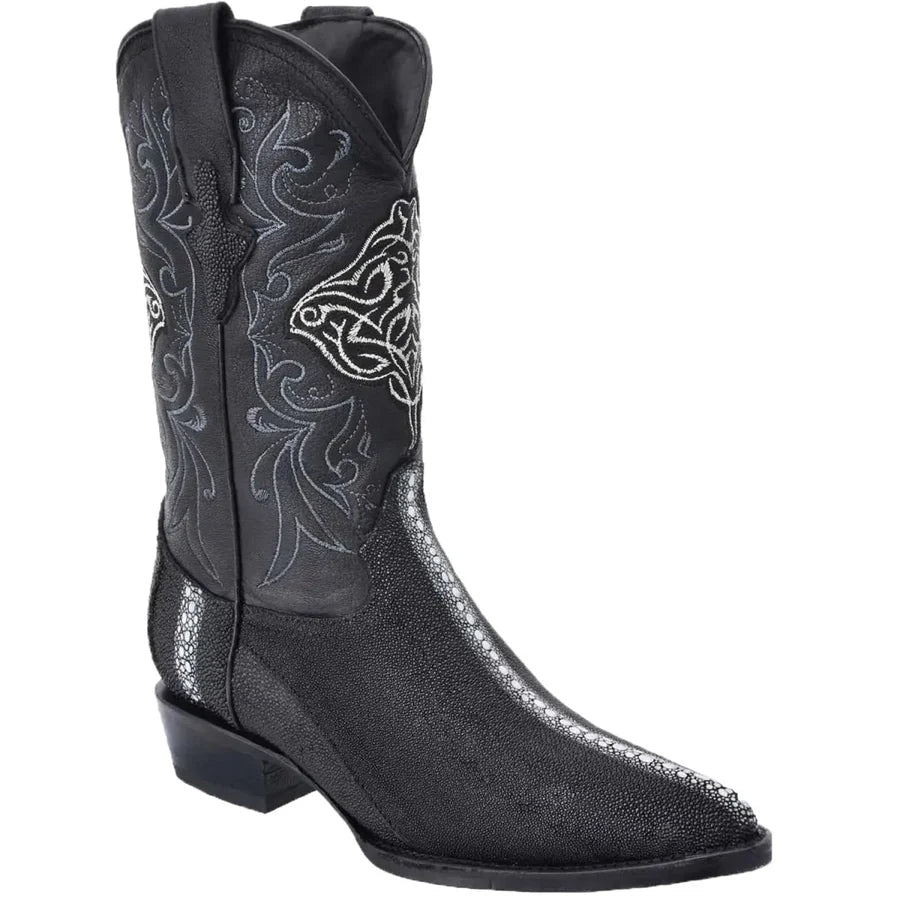 White Diamonds Men's Genuine Stingray Round Toe Cowboy Boots – Black - OriginalWestern.com