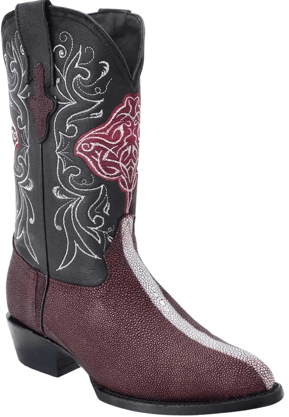 White Diamonds Men's Genuine Stingray Round Toe Cowboy Boots – Wine - OriginalWestern.com