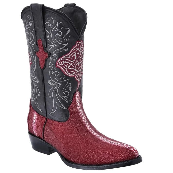 White Diamonds Men's Genuine Stingray Round Toe Cowboy Boots – Wine - OriginalWestern.com