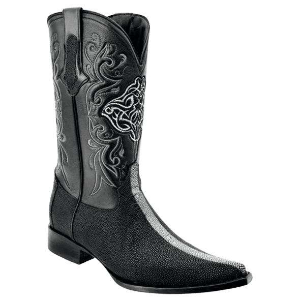 White Diamonds Men's Genuine Stingray Snip Toe Cowboy Boots – Black - OriginalWestern.com