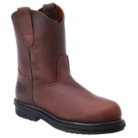 White Diamonds Men's Leather Pull-On Work Boots – Brown-Café - OriginalWestern.com
