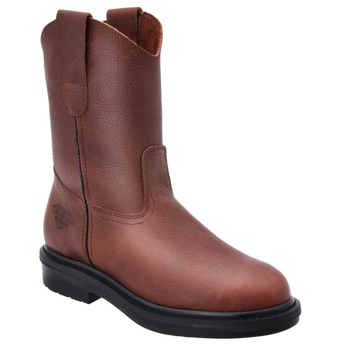 White Diamonds Men's Leather Pull-On Work Boots – Shedron - OriginalWestern.com