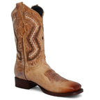 White Diamonds Men's Napa Leather Square Toe Rodeo Cowboy Boots – Honey - OriginalWestern.com