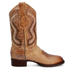 White Diamonds Men's Napa Leather Square Toe Rodeo Cowboy Boots – Honey - OriginalWestern.com