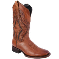 White Diamonds Men's Napa Leather Square Toe Rodeo Cowboy Boots – Shedron - OriginalWestern.com