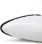 White Diamonds Men's Ostrich Print Skinny Cowboy Boots with Zipper – White - OriginalWestern.com