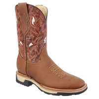White Diamonds Men's Rodeo Crazy Leather Pull-On Work Boots – Light Brown - OriginalWestern.com