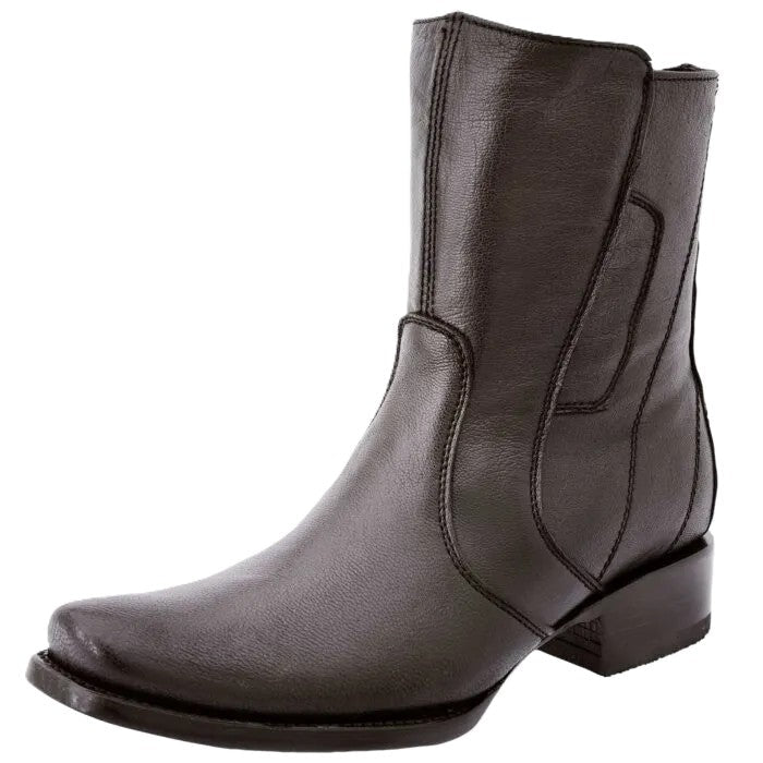 White Diamonds Men's Smooth Leather Vestir Zipper Kabul Boots – Brown - OriginalWestern.com