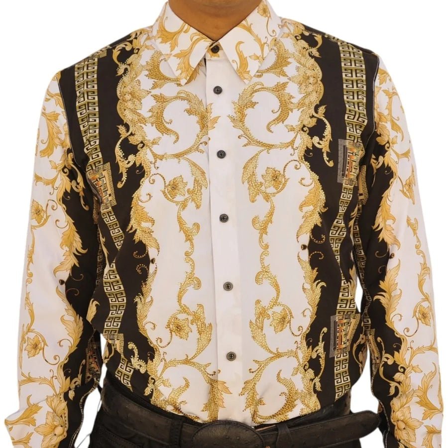 White Diamonds -Print Fashion Denim Shirt - Gold WD-Grecas - OriginalWestern.com