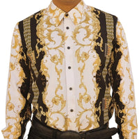 White Diamonds -Print Fashion Denim Shirt - Gold WD-Grecas - OriginalWestern.com