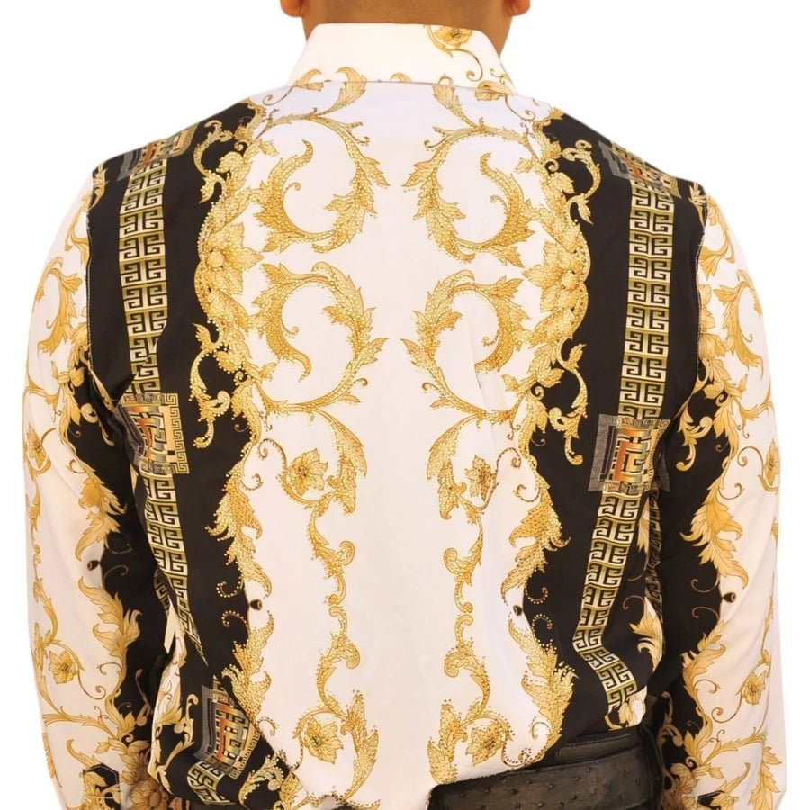 White Diamonds -Print Fashion Denim Shirt - Gold WD-Grecas - OriginalWestern.com