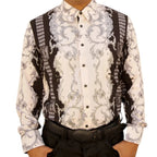 White Diamonds -Print Fashion Denim Shirt - Silver WD-Grecas - OriginalWestern.com