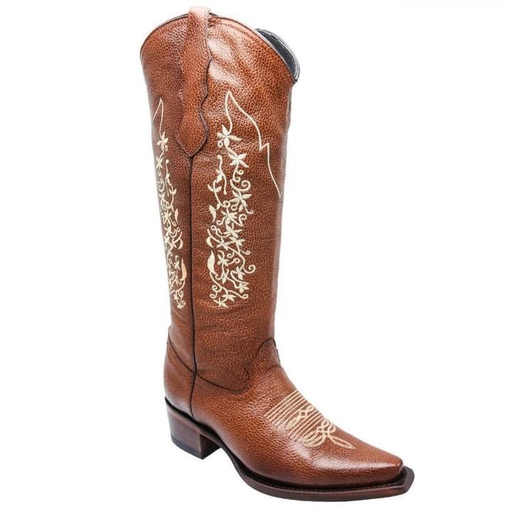 White Diamonds Women's Embroidered Snip Toe Cowgirl Boots – Shedron - OriginalWestern.com