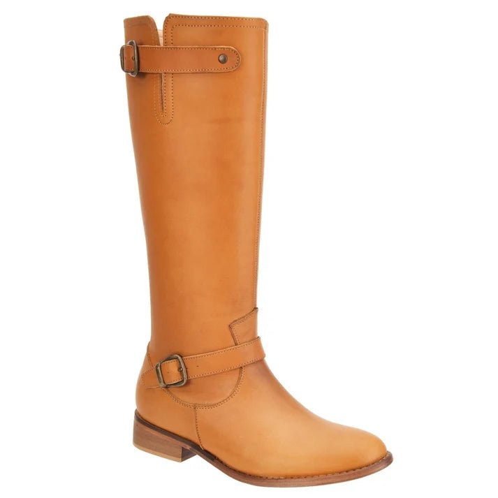 White Diamonds Women's Leather Campera Tall Riding Boots – Honey - OriginalWestern.com