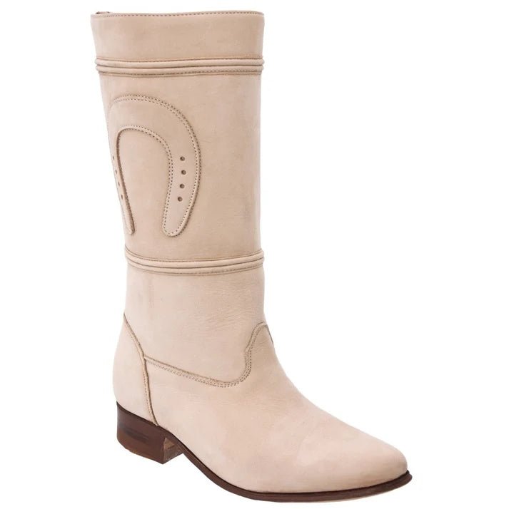 White Diamonds Women's Nubuck Escaramuza Tall Riding Boots – Taupe - OriginalWestern.com