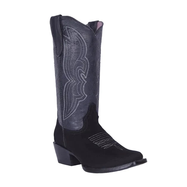 White Diamonds Women's Nubuck Snip Toe Cowgirl Boots – Black - OriginalWestern.com