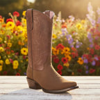 White Diamonds Women's Nubuck Snip Toe Cowgirl Boots – Brown - OriginalWestern.com