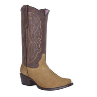 White Diamonds Women's Nubuck Snip Toe Cowgirl Boots – Sand - OriginalWestern.com