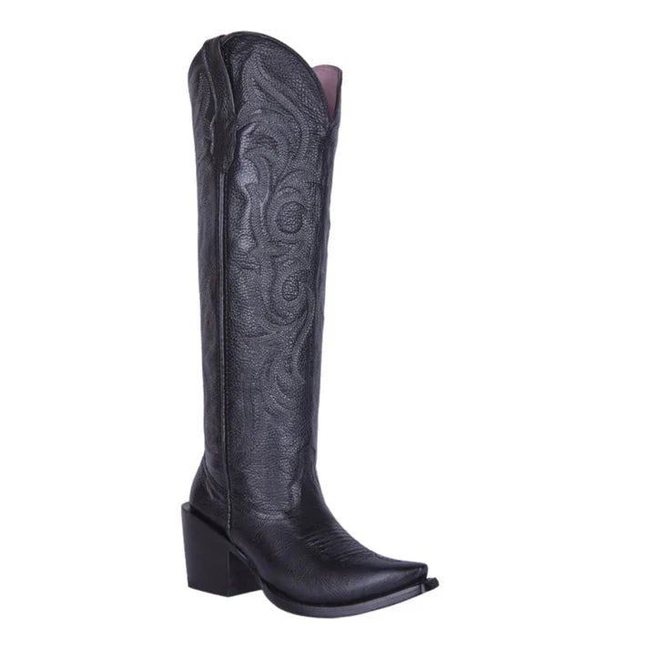 White Diamonds Women's Tall Snip Toe Cowgirl Boots – Black - OriginalWestern.com