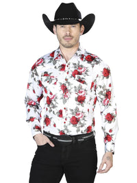 White Roses Casual Long Sleeve Shirt 43935 - OriginalWestern.com