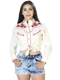 Centenario Womens Beige Long Sleeve Western Shirt 42962